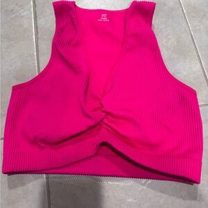 Aerie Hot Pink Ribbed Tank Top